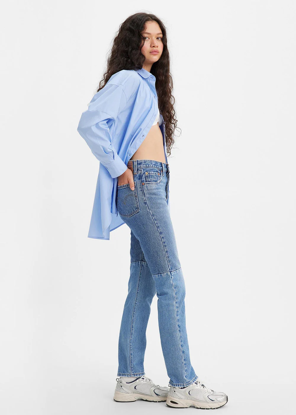 Levi's 501 Pieced  - Medium Indigo Destructed - Image 3