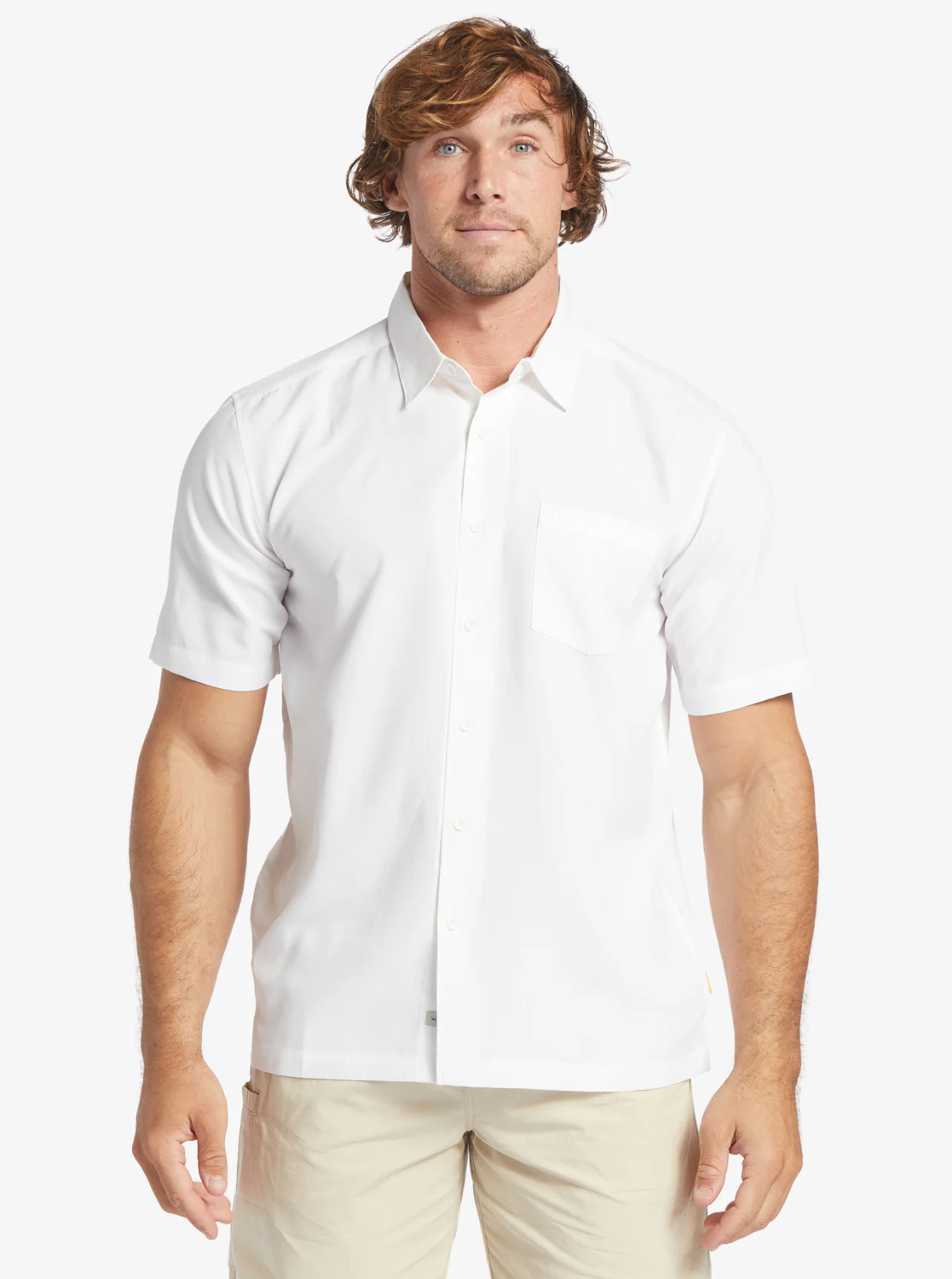 Quiksilver Waterman Centinela Short Sleeve Shirt - White Centinela - Image 4
