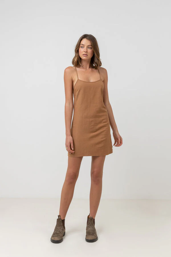 Rhythm Classic Slip Dress - Caramel - Image 3