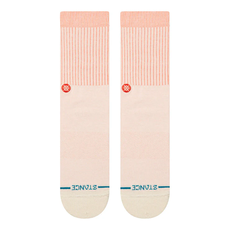 Stance Icon Crew Socks - CORAL - Image 3