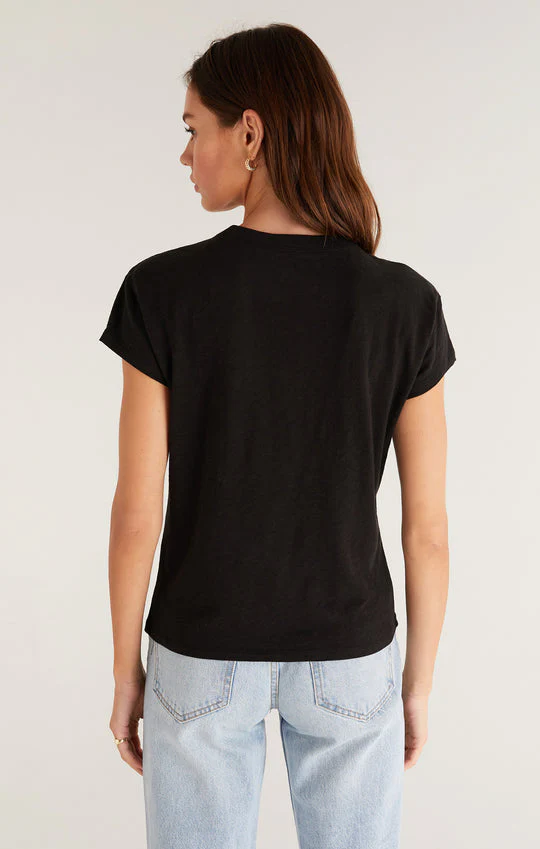 Z Supply Modern Slub Tee - Black - Image 4